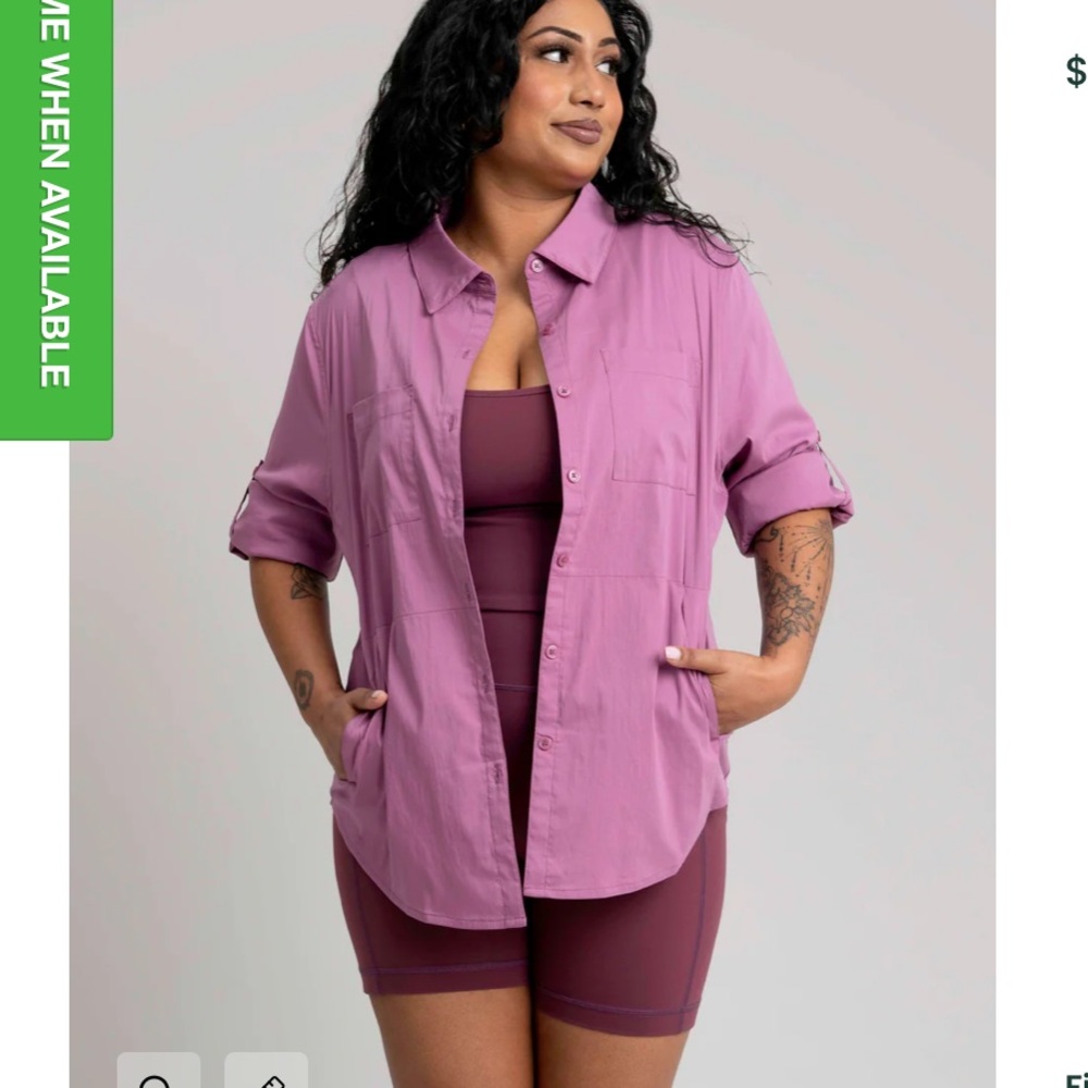 Alder in the shade shirt EUC with pockets so L lilac